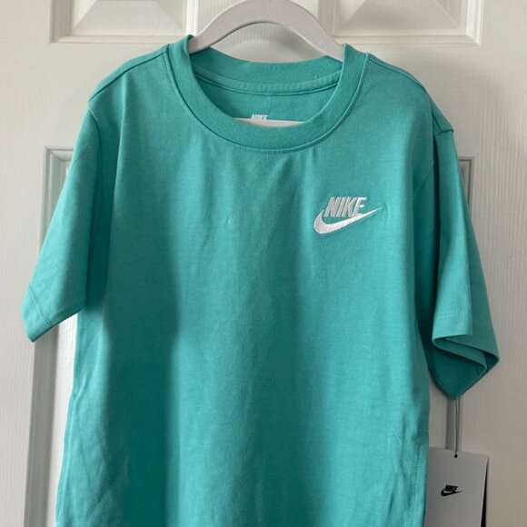 Nike Girls Mint Green T Shirt Dress Front Pockets Size M Medium 6 New with Tags - Picture 3 of 11